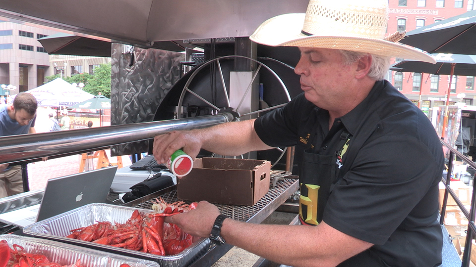 Trace Arnold Cooking Lobster on the Grill